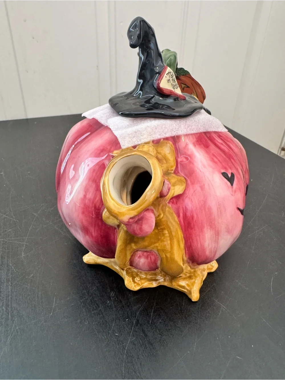 Blue Sky Clayworks Ceramic Pink Pumpkin Teapot Tea In The Garden Heather Goldmin